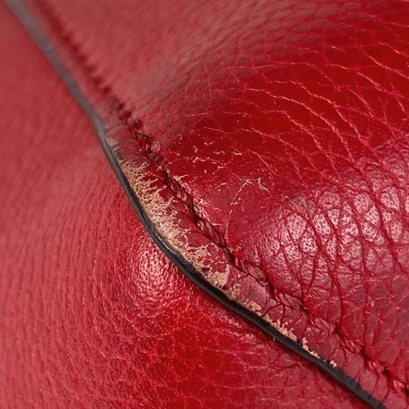 Louis Vuitton LockMe Cover Shoulder Bag Shawl Tote Bag Leather Ruby - Picture 3 of 7